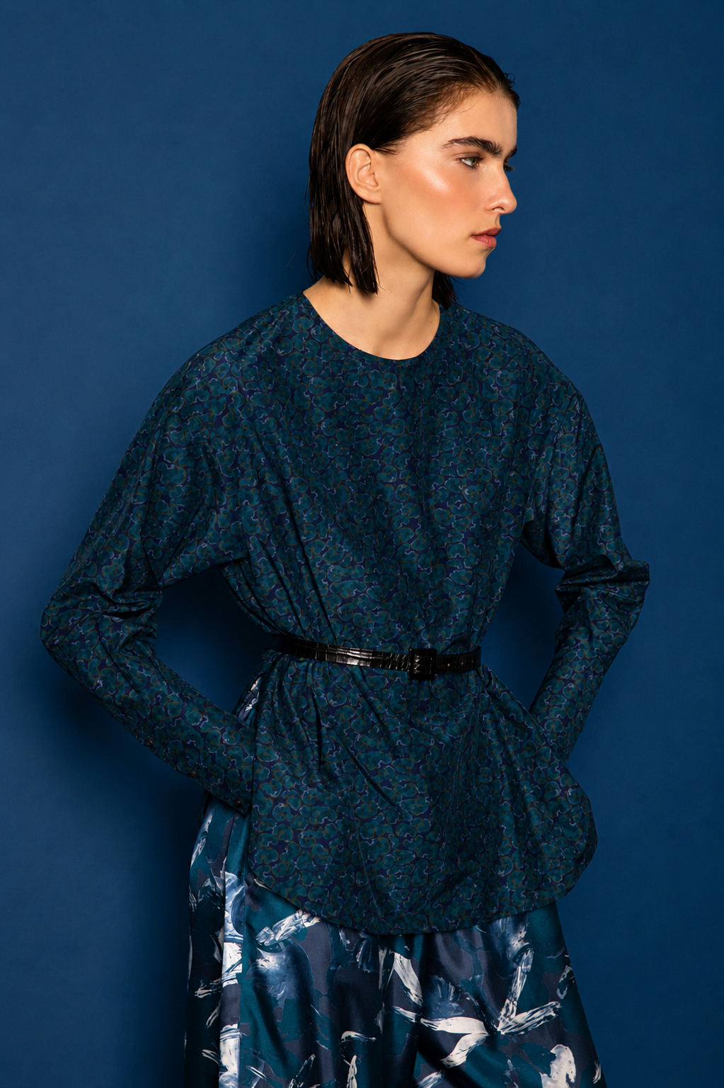 Magda top styled look — LIBE effortless ready-to-wear, Floravis collection